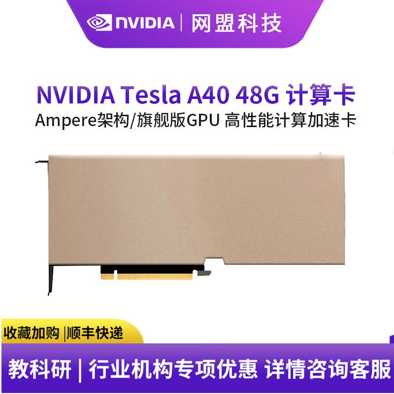 英伟达（NVIDIA）Tesla A40 48G 元宇宙人工智能AI大模型深度学习计算GPU运算加速卡